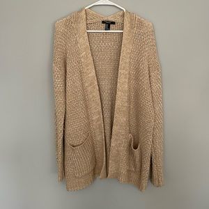 Tan beige neutral oversized cardigan for layering